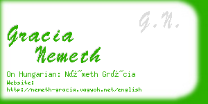 gracia nemeth business card